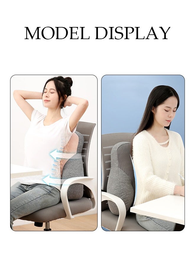 DUNISO - Adjustable Lumbar Support Pillow with Adjustable Slider for Office Chair and Car Seat, Ergonomic Memory Foam Back Cushion for Improve Lower Back PainRelief and Sitting Posture - Image 1
