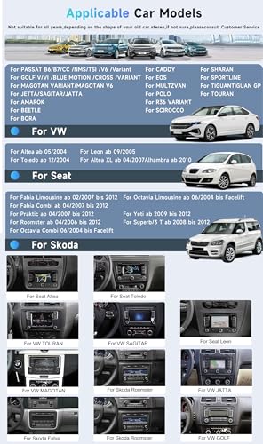 METEESER 7″ Android13 Wireless CarPlay & Android Auto Car Stereo for VW Jetta Passat Golf Tiguan 2+64G – Bluetooth, GPS Navigation, Wi-Fi, Backup Camera Included,USB Slot Android Double Din Head Unit - Image 5