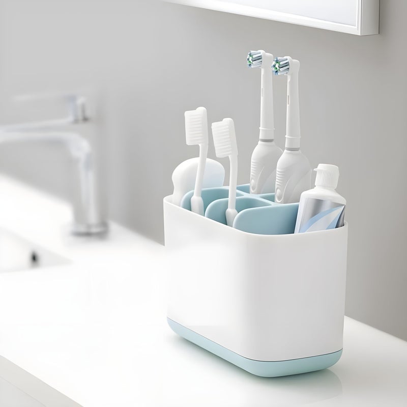 Jinila Toothbrush Holders Bathroom Caddy Organizer for Toothpaste and Toiletries Multipurpose Storage Holder Stand for Wash Basin Plastic (1Pcs, Multicolor) - Image 3