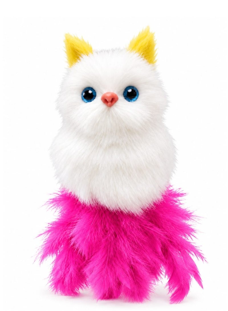 Interactive soft plush cat toy with playful eyes and a cute cat design – a stimulating toy for kittens and adult cats alike