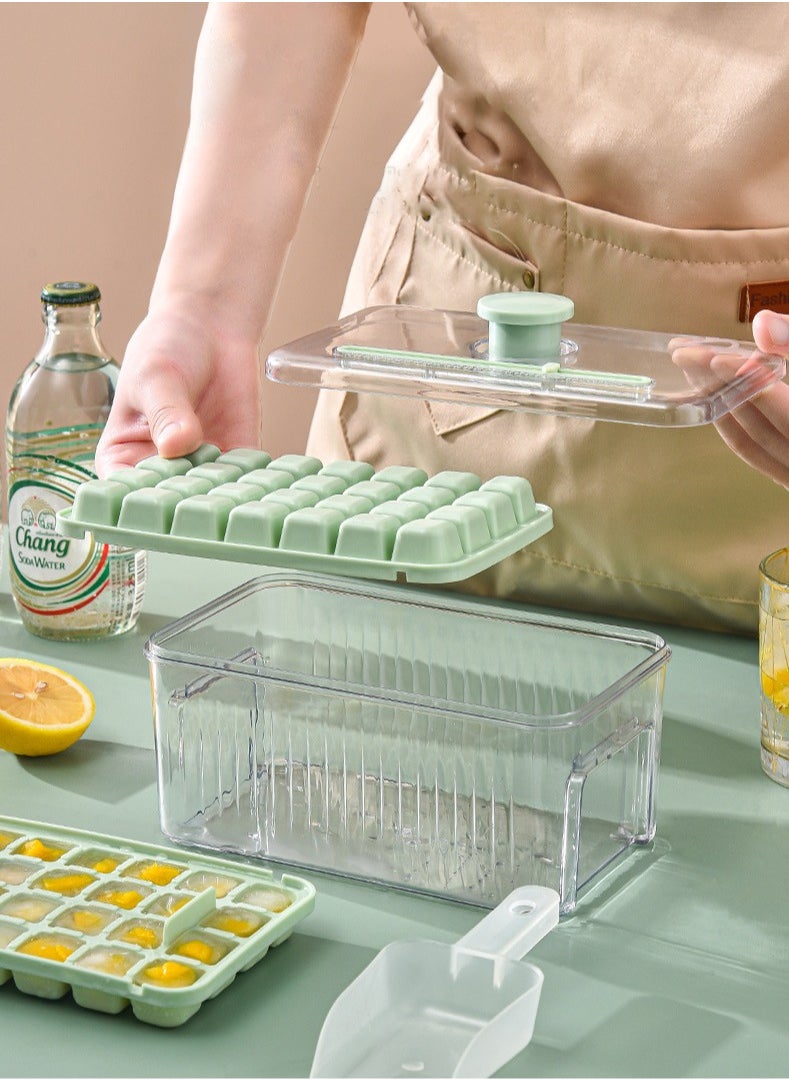 Haidue 56 Grid Double Layer Ice Tray that Can be Pressed to Quickly Dispense Ice Comes With an Ice Shovel  - Image 3