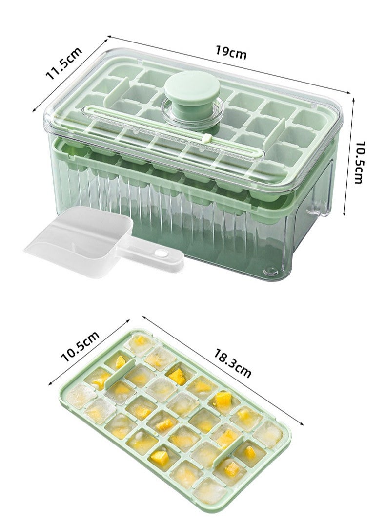 Haidue 56 Grid Double Layer Ice Tray that Can be Pressed to Quickly Dispense Ice Comes With an Ice Shovel  - Image 4