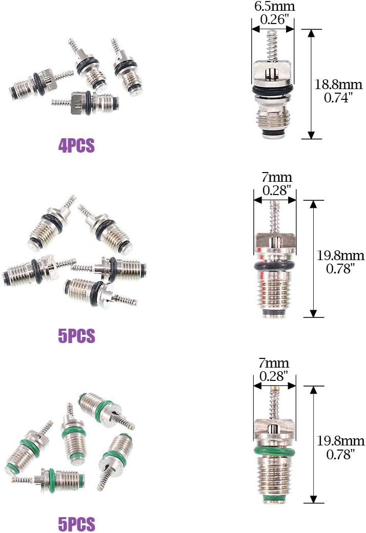 Swpeet 102Pcs Air Conditioning Valve Core Accessories Kit, Including Assortment R12 R134a Valve Core Refrigeration Tire Valve Stem Cores with Remover Tool for Most Cars - Image 2
