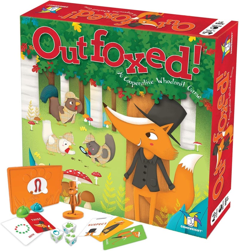 Gamewright Outfoxed! A Cooperative Whodunit Board Game for Kids 5+, Multi-colored, Standard, Model Number: 418 - Image 1