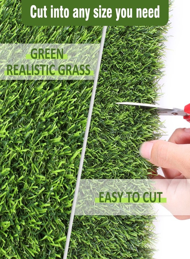 Kesfey 8 Packs 12 x 12 Inch Squares Grass Placemats Artificial Grass Mat Fake Turf Astroturf Squares Placemat Synthetic Grass Turf Patch Washable Green Fake Grass Patch Tiles for Outdoor Picnic Party - Image 5