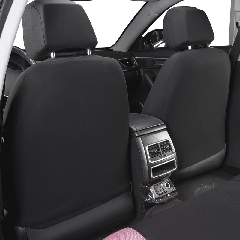 Flying Banner Butterfly car seat Covers ful Set Fashion Universal Lady Woman Female Rear Bench Split Colorized (Pink Black, Full Set) - Image 4