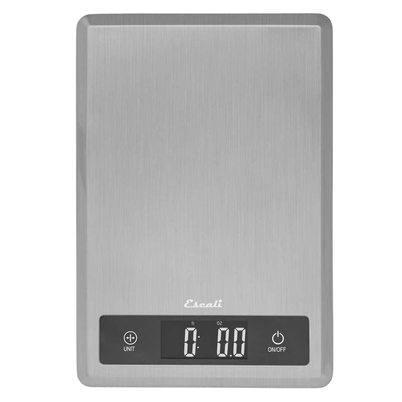 Escali T115S Ultra Thin Kitchen Office Herb Scale Tare Functionality LCD Digital Display 11lb Capacity Silver