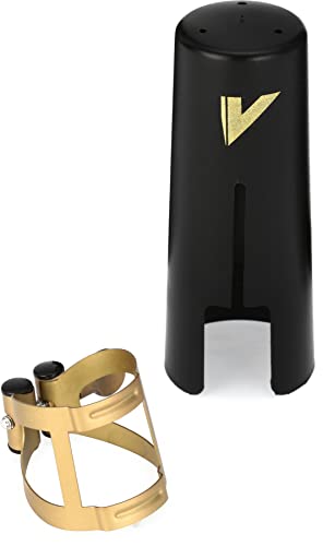 Vandoren LC57AP M/O Ligature and Plastic Cap for Alto Saxophone; Aged Gold Finish - Image 5