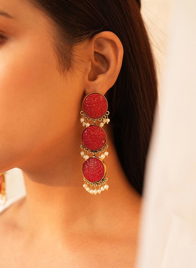 Binnis Wardrobe Red Drop Earrings - Image 1