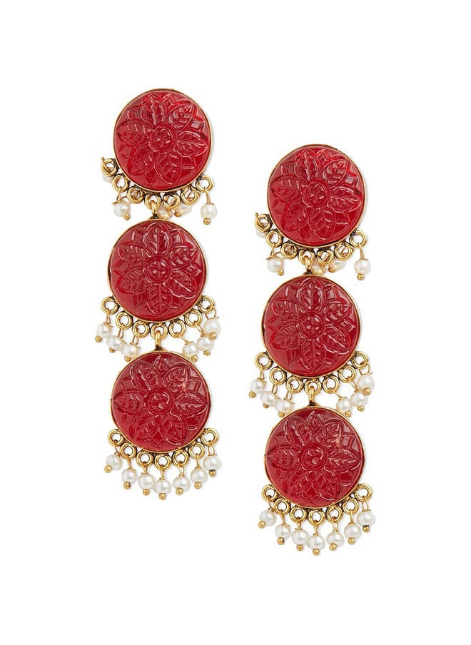 Binnis Wardrobe Red Drop Earrings - Image 4