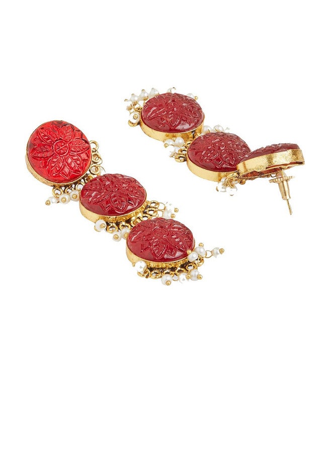 Binnis Wardrobe Red Drop Earrings - Image 5