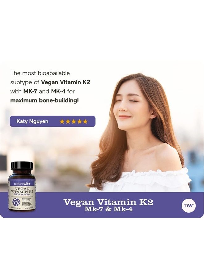 NatureWise Vitamin K2 Support Strong Bones with VitaMK7 Menaqui-7, Softgel, 90 Count (Pack of 1) - Image 2