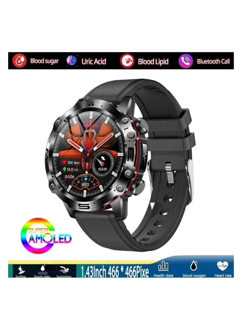 AROAQ ET482 Smart Watch AMOLED HD Screen Multi-sport Alarm Clock Bluetooth Call - Image 1