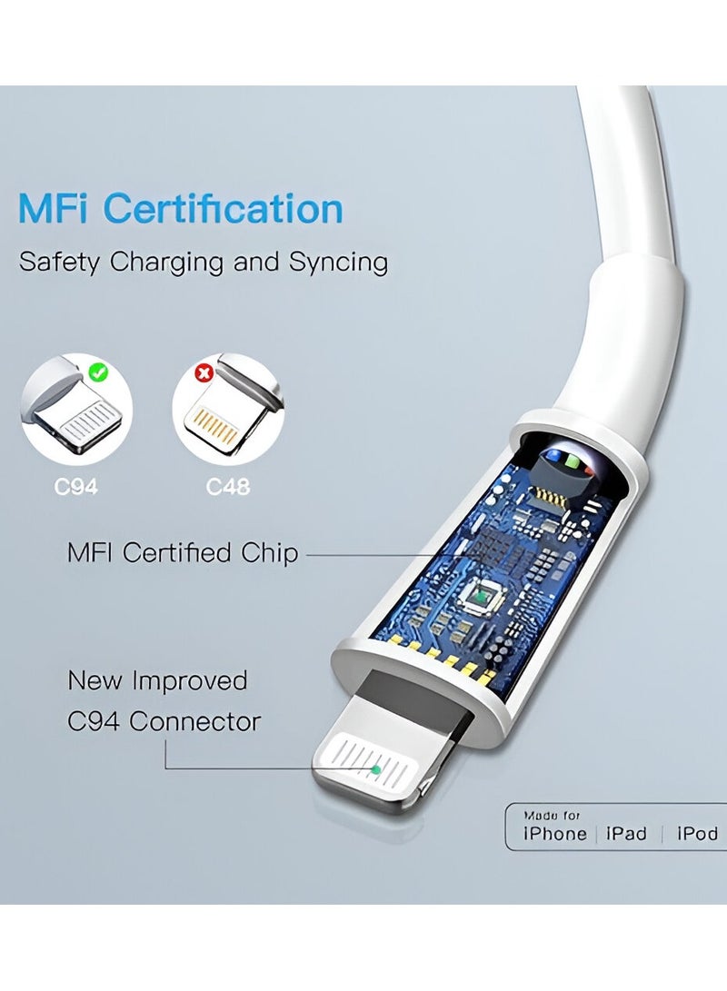 فيندكس كابل USB C إلى Lightning [معتمد من MFi] كابل شحن سريع بطول 6 أقدام مع توصيل طاقة من النوع C متوافق مع iPhone 14 13 13 Pro Max 12 12 Pro Max 11 XS XR X 8 iPad - Image 5
