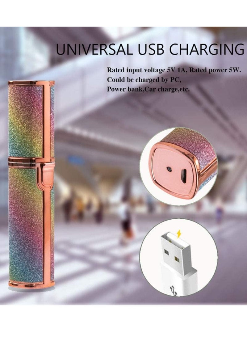 Rechargeable Eyebrow Trimmer & Facial Hair Remover for Women, 2 in 1 USB Charging Eyebrow Razor with Built-in LED Light， Eyebrow & Painless Hair Remover. Eyebrow, Nose, Body, Facial Hair Removal Lips - Image 4