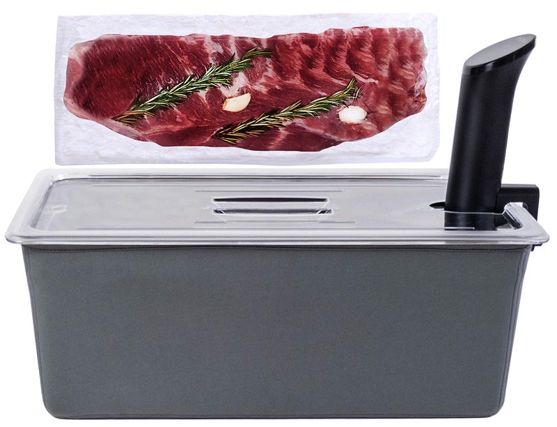 VÃ¤eske Veske Large Sous Vide Container with Lid and Insulating Sleeve  Sous Vide Accessories  Compatible with Anova Anova Nano Joule Instant Pot Sous Vide Cookers 26 QT 