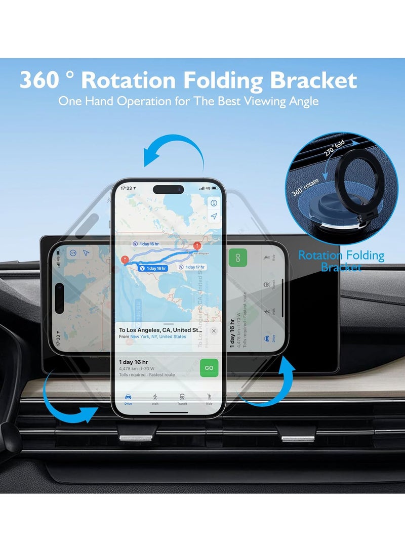 Anmi Electric Vacuum Magnetic Car Phone Mount, 360° Rotatable Car Suction Phone Mount, Strong Suction for Car & All Smooth Surface,Compatible with All Phone Types (Black)  - Image 5