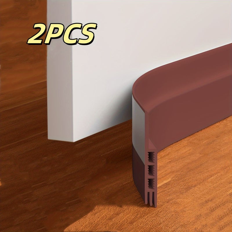 White 2 Pack Self-Adhesive Door Draft Stopper Soundproof Wind Blocker - Image 4