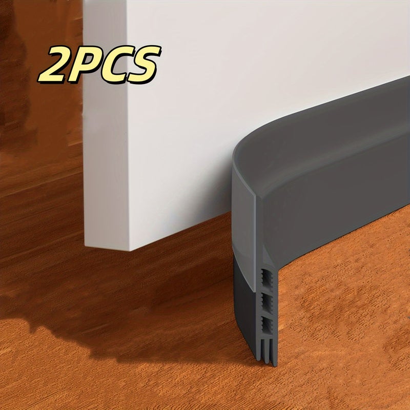 White 2 Pack Self-Adhesive Door Draft Stopper Soundproof Wind Blocker - Image 5