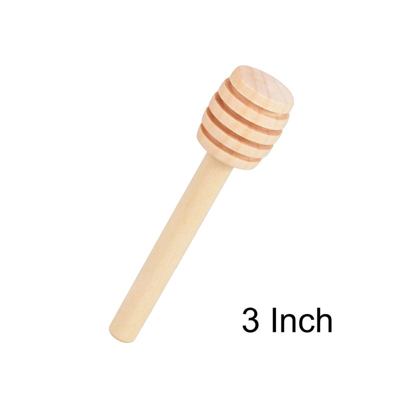Ucheom Wooden Honey Dipper Sticks, 3Pcs Mini Honey Spoon for Honey Jar Dispense Mixing Stirrer - Image 3