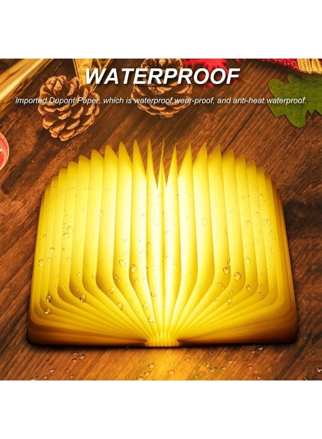 مصباح الكتاب الخشبي ، مصباح الكتاب الجديد القابل للطي ، 5 ألوان مصباح LED ، مصباح طاولة شحن USB المحمول ، تصميم مغناطيسي هدية إبداعية للأطفال والآباء والأصدقاء - Image 5