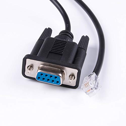 Suamdoen 6 Feet Black Male-to-Male PVC Serial Cable for Meade Telescope Control, Connects PC to Meade 497 AutoStar or AudioStar, 4P4C RS232, 180cm Length - Image 2
