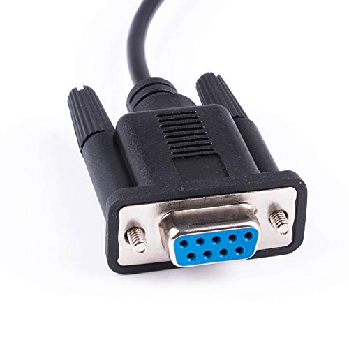 Suamdoen 6 Feet Black Male-to-Male PVC Serial Cable for Meade Telescope Control, Connects PC to Meade 497 AutoStar or AudioStar, 4P4C RS232, 180cm Length - Image 3