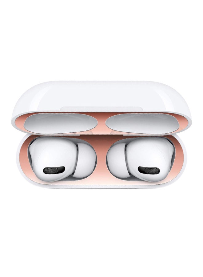 Dust Guard For Apple AirPods Pro White/Pink - Image 1