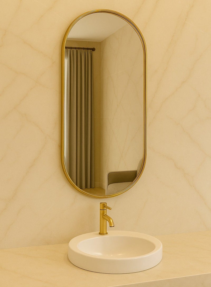 Glass Corner u shape mirror Size 40*120 - Gold - Image 2