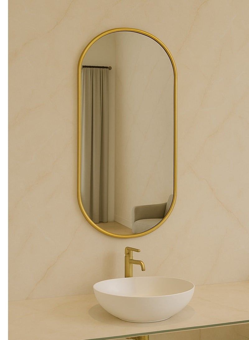 Glass Corner u shape mirror Size 40*120 - Gold - Image 5