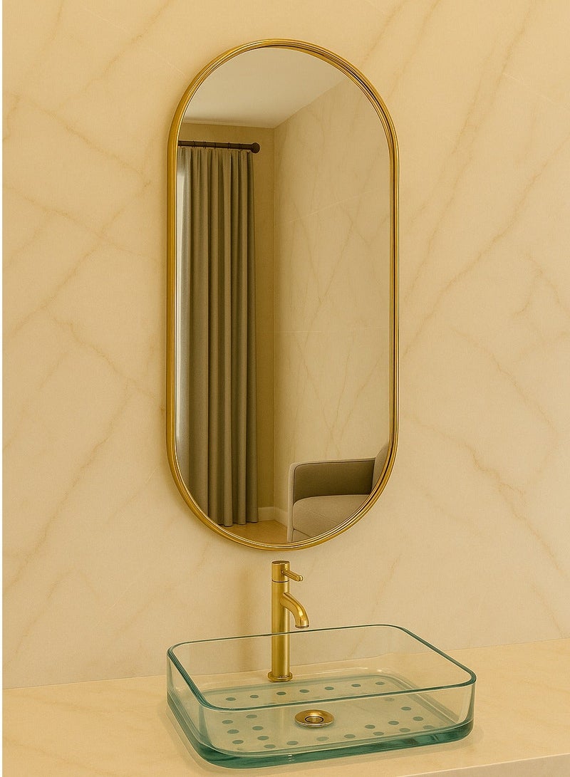 Glass Corner u shape mirror Size 40*120 - Gold - Image 3
