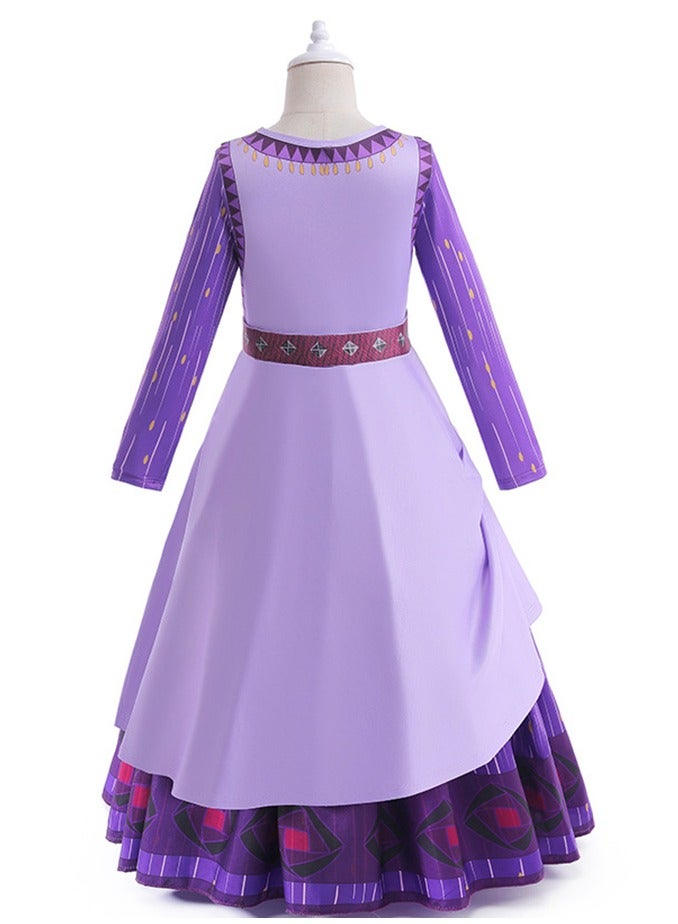 VUCATIN Wish Asha Cosplay Dress Up Costume, Girls Princess Dress Cosplay Outfits with Accessories 2+ Year Old Girls (B) - Image 4