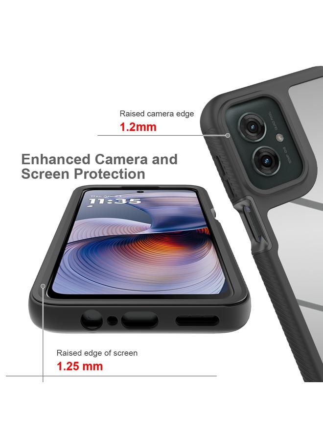 erorex Case For Motorola Moto E14 / G24 / G04 / G04s Starry Sky Solid Color Series PC + TPU Phone Case with PET Film - Image 4