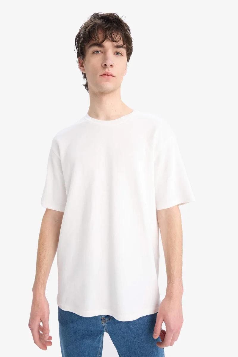 DeFacto Boxy Fit Crew Neck Short Sleeve T-Shirt