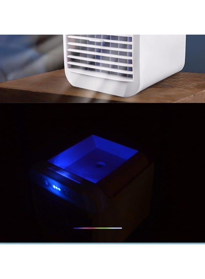 general Portable Water-Cooled Air Cooler, Mini Air Conditioner Small Fan Cooler with Water Cooling USB Office Desk Desktop Dormitory for Desktop Office Home Bedroom Car Outdoor Camping - Image 5