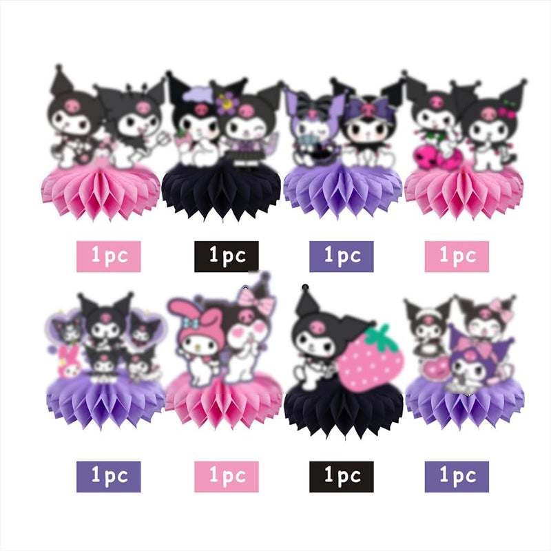 BNFUO 8Pcs Kuromii Honeycomb Table CenterpieceKawaii Birthday Party Supplies Table Decorations for Kids Party Decorations - Image 4