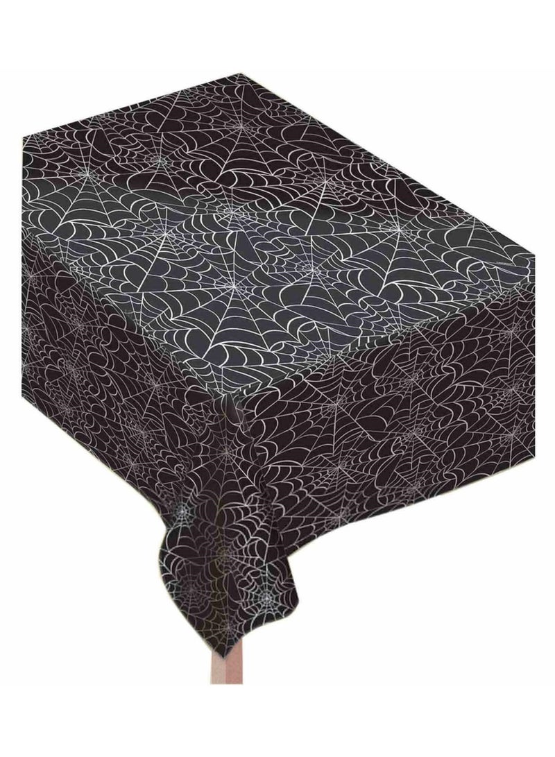 Amscan Spider Web Flannel Backed Vinyl Tablecover