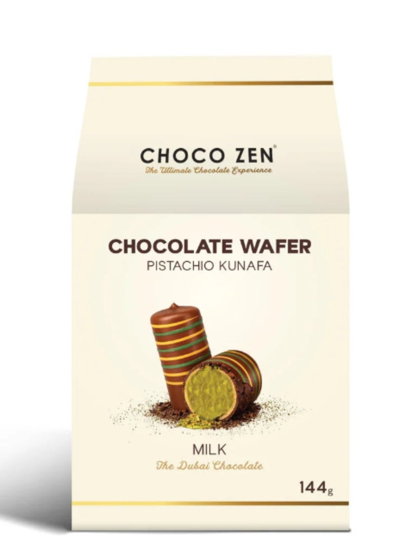 شوكو زين بالفستق والكنافة ويفر بالشوكولاتة الحليب 144 جرام - Image 1