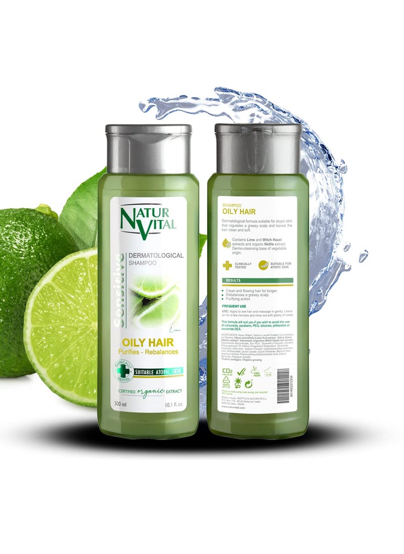 NaturVital - NaturVital Unisex Natural, Plant-based Lime & Witch Hazel Degrease Hair Shampoo for Greasy, Oily Hair Types, Keeps Hair Cleaner Longer, Cruelty-Free & Paraben-Free - Image 1