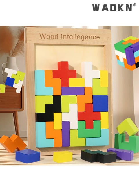 3D Tangram Puzzle Game for Kids, Training Mathematical Thinking with Colorful and Educational Toys, Exclusively Designed for Children