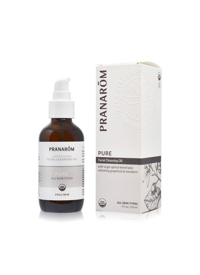 PRANAROM - Pure Facial Cleansing Oil (4Oz / 120Ml) 100% Pure & Natural Essential Oil Facial Cleanse For Makeup & Impurity Removal - Image 1