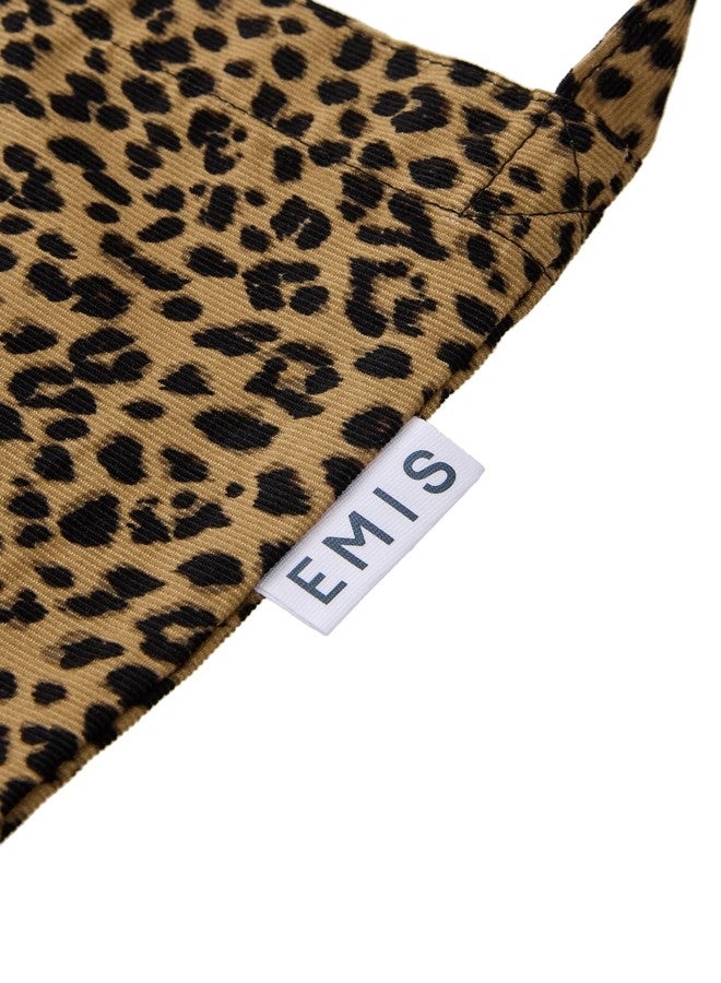 EMIS 22Y Leopard Corduroy Lightweight Unisex Casual Streetwear Eco Tote Bag Brown - Image 5