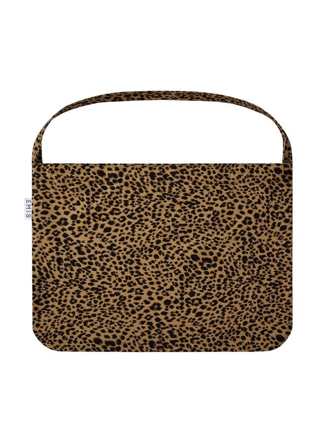 EMIS 22Y Leopard Corduroy Lightweight Unisex Casual Streetwear Eco Tote Bag Brown - Image 3