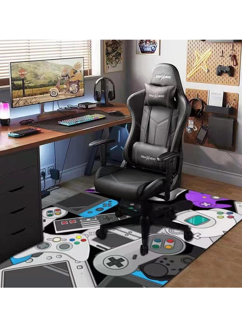 Home Area Gamer Rugs with Game Controller Design Thickened Non Slip Mats Stylish Velvet Carpet for Living Bed Playrooms, Rectangle - Image 4
