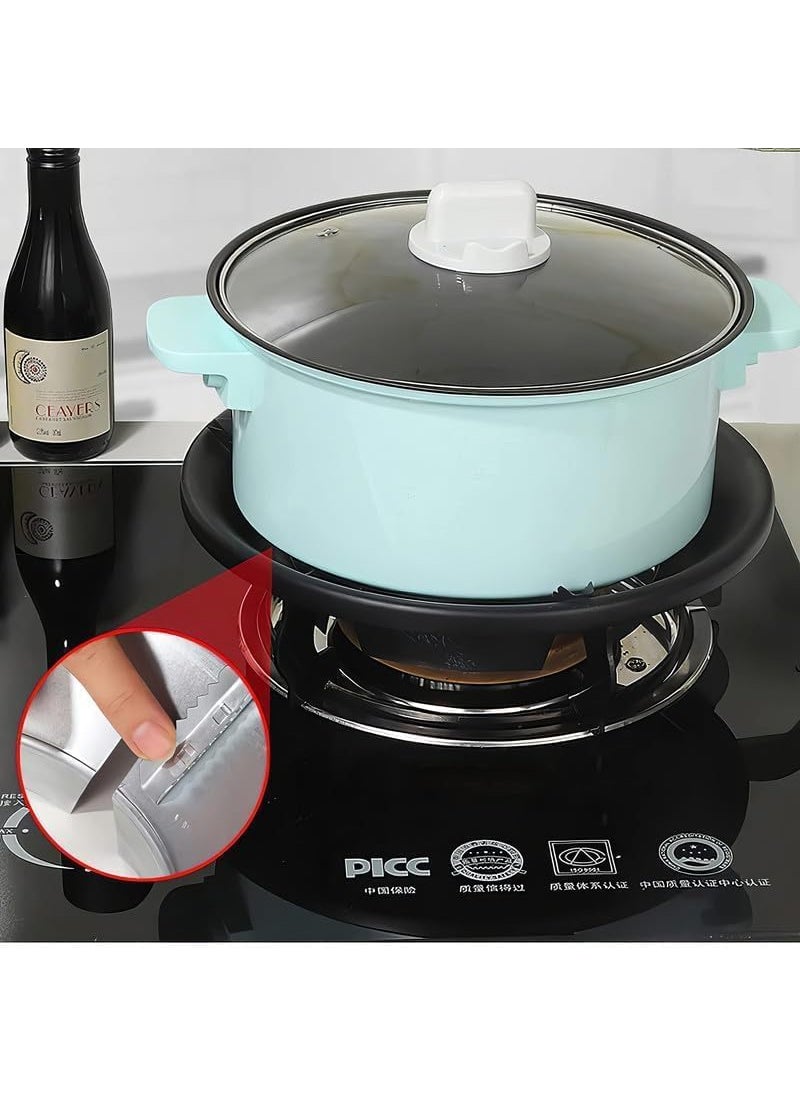 Ekdant EKDANT Black Gas Stove Burner Stand Gas Chula with Jali Ring Fire Windproof EnergySaving Stand Durable 4Leg Support for Glass Top Cooking 07MM PACK OF 2  - Image 4