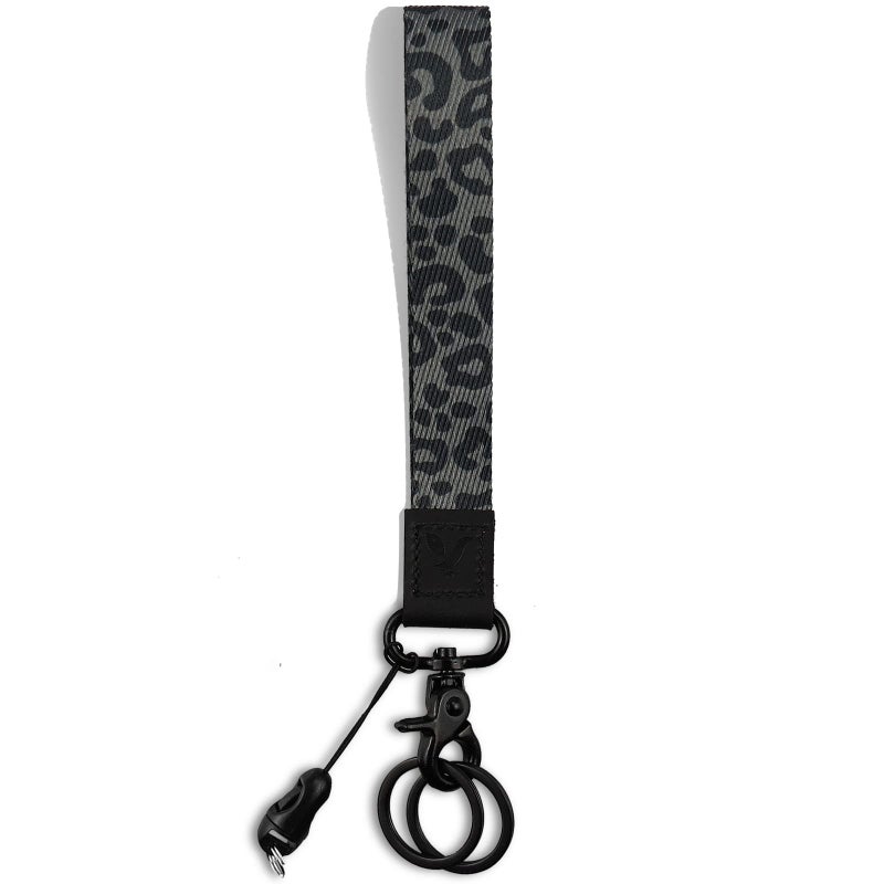 Yiflin Cute Wrist Lanyard for Keys, Keychain, Wallet, Id Holder, Cell Phone, Wristlet Lanyard Key Chain Holderï¼ˆBlack Leopardï¼‰ - Image 1