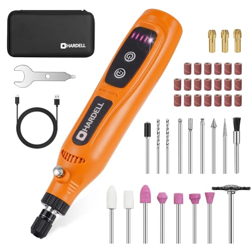 HARDELL Mini Cordless Rotary Tool 3.7V, 5-Speed Rotary Tool Kit with 43 Accessories,Type-C Charging Power Rotary Tool for Engraving, Sanding, Polishing, Drilling, Grinding, Small DIY Crafts - Image 1
