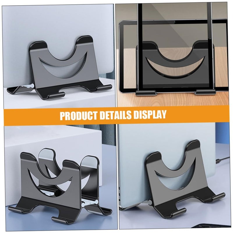 Aluminum Laptop Cooling Stand Ergonomic Design Lightweight Vertical Notebook Holder For Desk Compact Construction Home Office Travel Use - Image 4