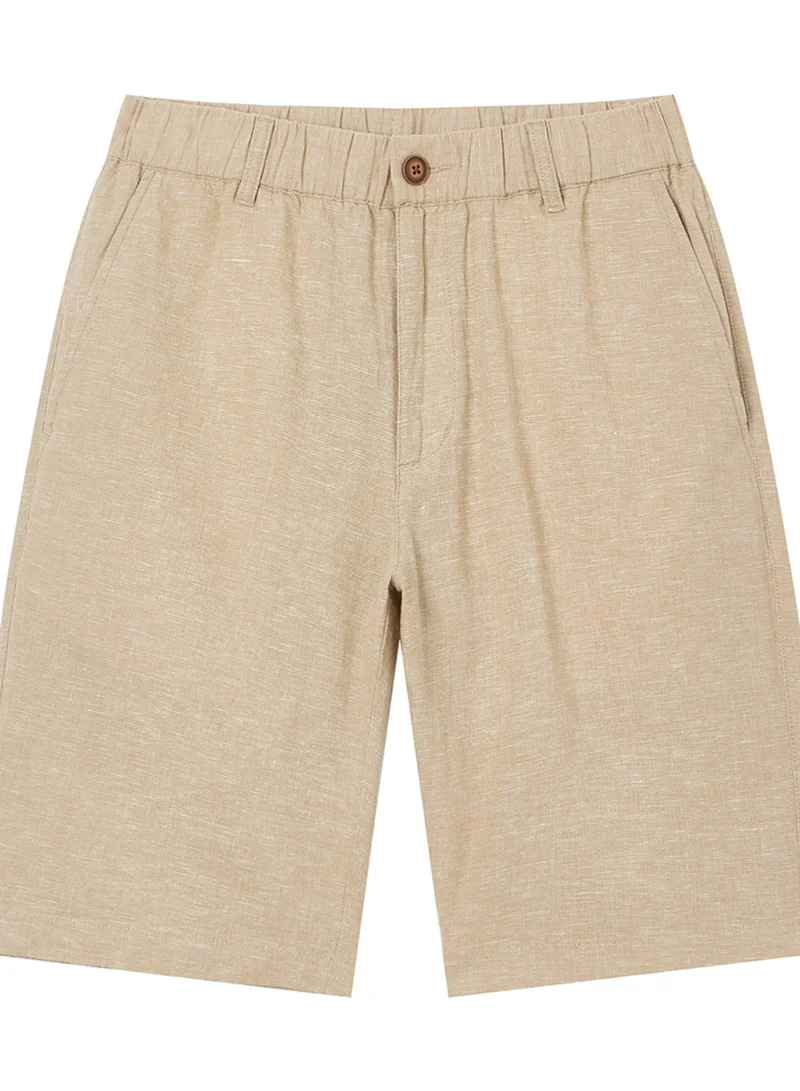 GIORDANO  Men's Slim Linen Cotton Bermuda Shorts for Men | Best Price UAE