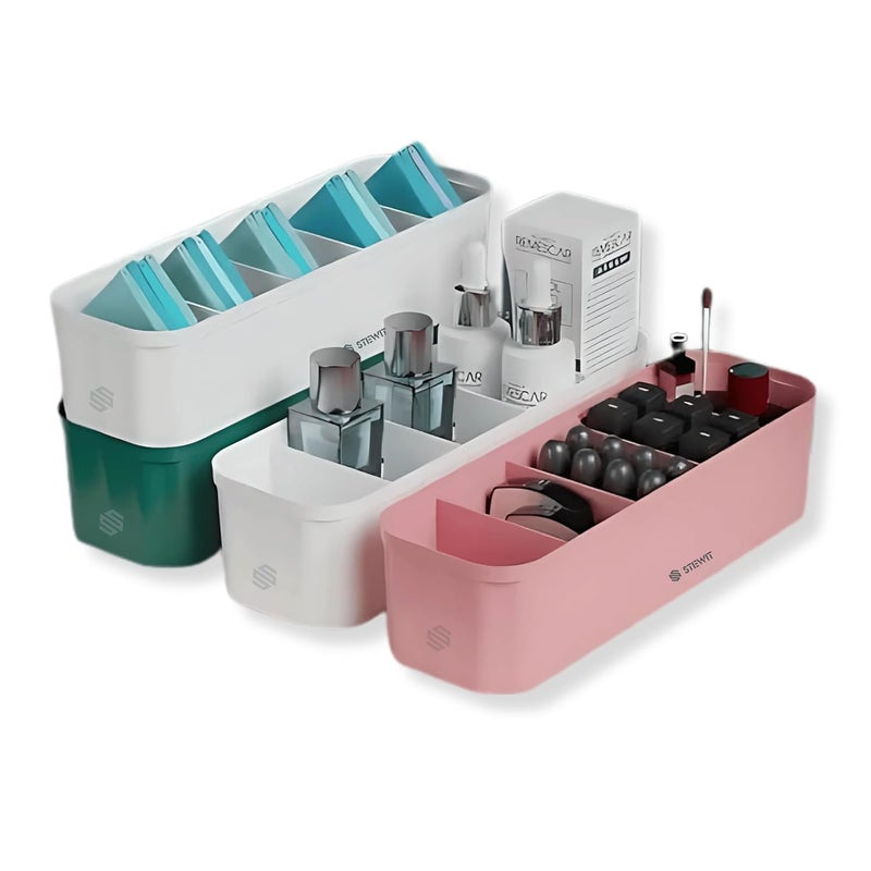 Stewit Drawer Organizers for Undergarments Socks Bras Ties Scarves Wardrobe Storage Box Kitchen Tools 4 Pcs Multicolor - Image 1